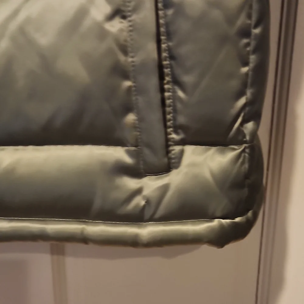 Talbots Shimmering Silver Puffer Vest - Picture 4 of 9